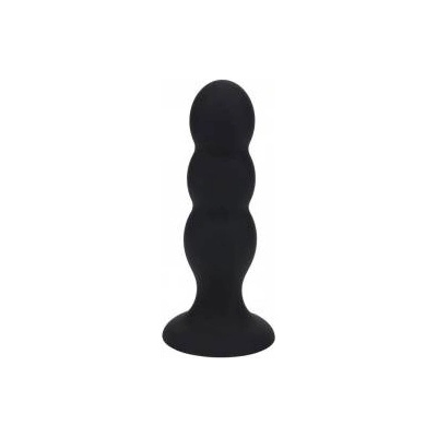 Boss of Toys Tri Rattle Liquid Silicone Anal Plug - L - Black