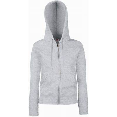 Fruit of the Loom Premium Hooded Sweat Jacket Heather Grey