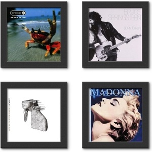 Show & Listen Record Frame 4 Pack Стенна стойка за LP записи Black (4039663176704)