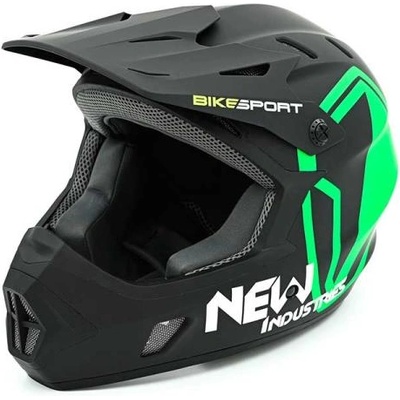 Bikesport Каска Bikesport Full Face KS05 Black/Green