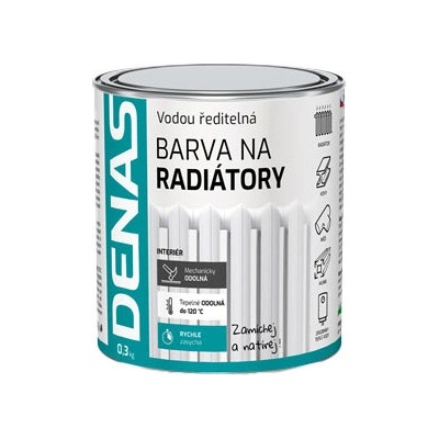 Denas Barva na radiátory 0,3 kg bílá – Zboží Mobilmania