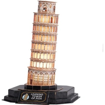 3d пъзел с led Нощно издание: Наклонената кула в Пиза 42 части