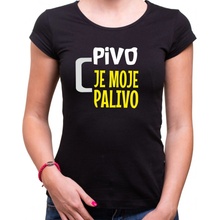 Fajntričko Tričko Pivo je moje palivo čierna