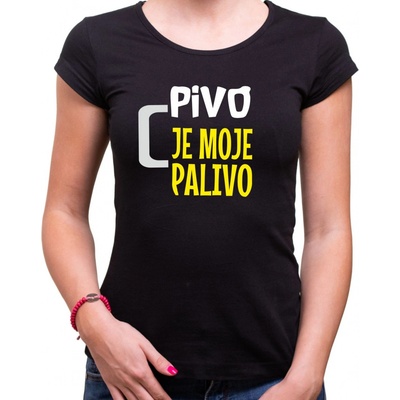 Fajntričko Tričko Pivo je moje palivo čierna