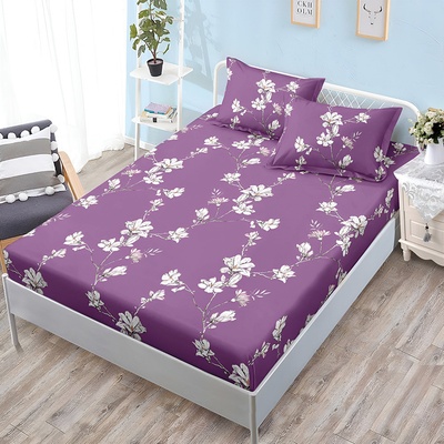 Долен чаршаф с ластик и две калъфки (за матрак 140x200) EmonaMall, 3 части - Модел S18285 (S18285-4444c8)