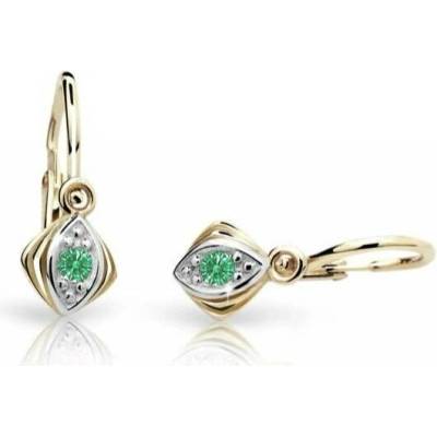 Cutie Jewellery zlaté dětské náušnice C1897-10-X-1 zelená