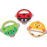 Bigjigs Toys Дървен музикален инструмент Bigjigs - Дайре, асортимент (BJ213) - ozone