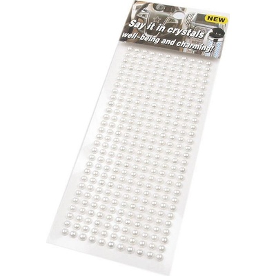 Prima-obchod Samolepicí perly na lepicím proužku Ø4 mm, barva 1 bílá mléčná