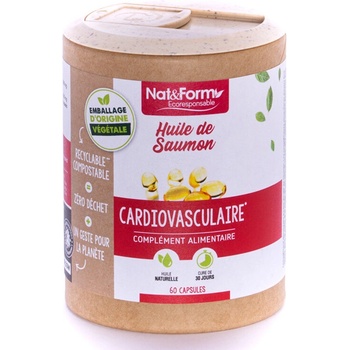 Nat&Form Рибено масло от сьомга 500 mg 60 капсули | Nat&Form (017626 (SAUM_60E))