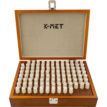 K-MET Кръгли шаблони мерки калибри K-MET 1047-14-008 - 7, 01-8, 00 mm / 0, 01 mm, 100 част (1047-14-008)