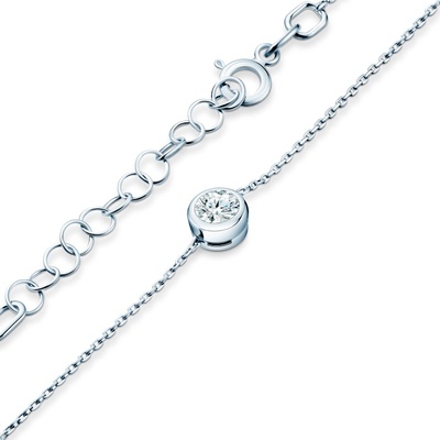 SAVICKI Гривна The Journey: бяло злато, лабораторен диамант