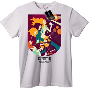 NOONEBRAND Тениска Led Zeppelin група - XXS, White