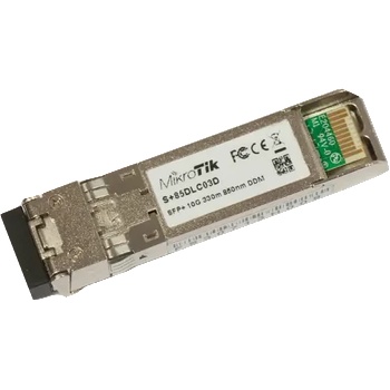 MikroTik Оптичен модул MikroTik S+85DLC03D, 10G SFP+, MM, 300m, 850nm, LC (S+85DLC03D)