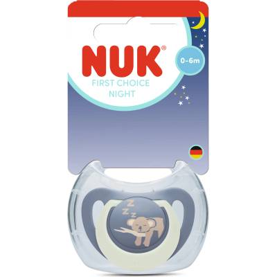 Nuk First Choice биберон залъгалка, силикон, 0-6 мес. , 1 бр. , Night, Коала (10175391)