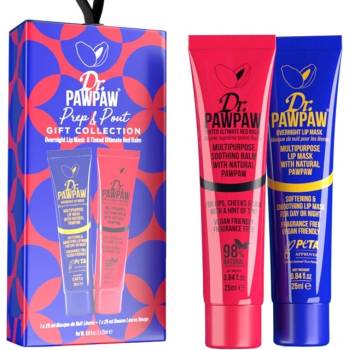 Dr. Pawpaw Комплект Prep and Pout - Нощна маска и Балсам за устни, Ultimate Red, 2 x 25 ml