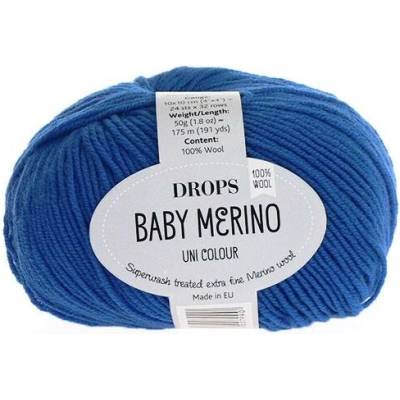 Příze DROPS Baby merino uni color 33 - modrá