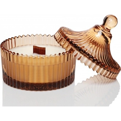 Vonná svíčka Spa Amber 150g dřevěný knot | Bižuterie-Top
