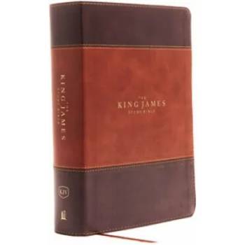 Image 1 of KJV, The King James Study Bible, Leathersoft, Brown, Thumb Indexed, Red Letter, Full-Color Edition | Thomas Nelson