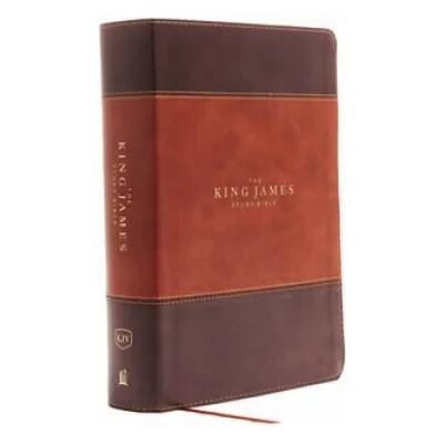KJV, The King James Study Bible, Leathersoft, Brown, Thumb Indexed, Red Letter, Full-Color Edition | Thomas Nelson