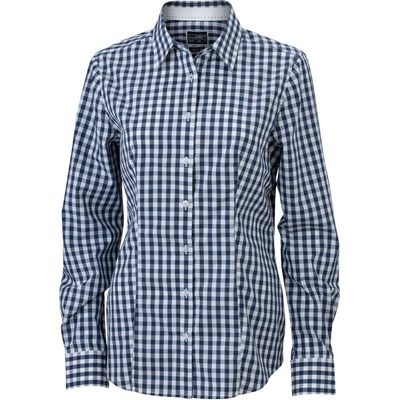 James & Nicholson kostkovaná košile 616 navy-bílá