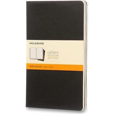 Moleskine Sešity Cahier A5 linkovaný 3 ks černé