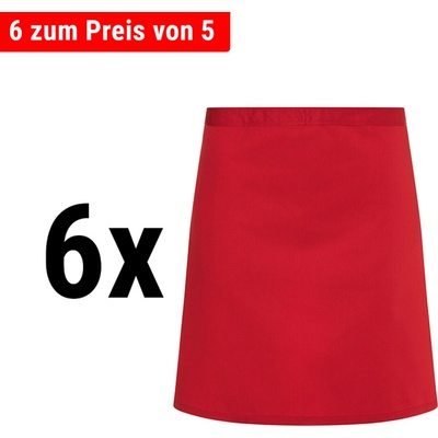 G.Gastro 6 ks Karlowsky Zástěra do pasu Basic červená D9785709