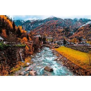 DIMEX ART Флизелинов фототапет река лис, алпи 375 x 250 см