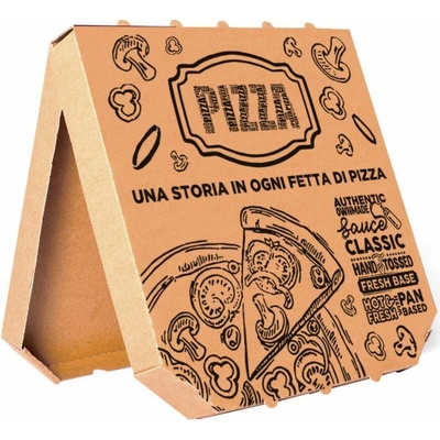 VEJU Krabica na pizzu 33x33x3cm hnedá EXTRA PEVNÁ