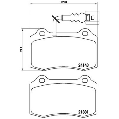 Sada brzdových platničiek kotúčovej brzdy BREMBO P 85 104