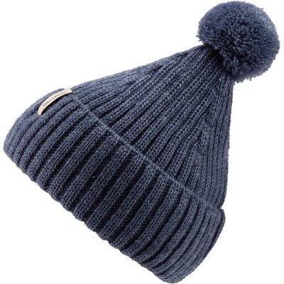 Sterntaler Детска зимна шапка (beanie) Sterntaler Kid's Knitted Beanie Melange Bobble Beanie - Mittelblau - размер 45 cm (904-2487-0214)