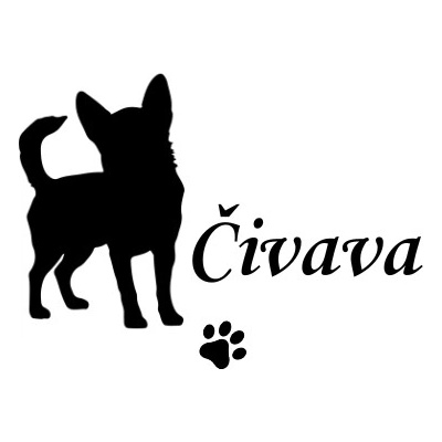 Nažehlovací nápis Čivava Vzor: 3, Potisk: černá, Motiv: srdce