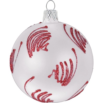 Ego Dekor Комплект от 3 коледни орнамента от бяло стъкло - Ego Dekor (ZOZ-222040DB)