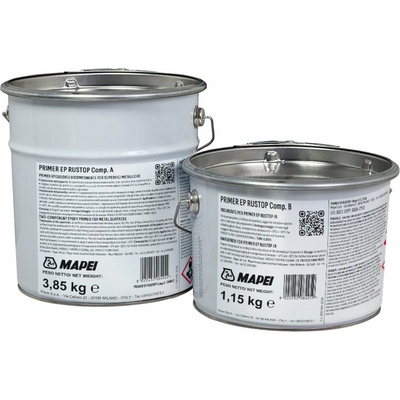 MAPEI Primer EP Rustop epoxidový penetrační nátěr na kovové povrchy 5 kg (složka A 3.85 kg + složka B 1.15 kg)