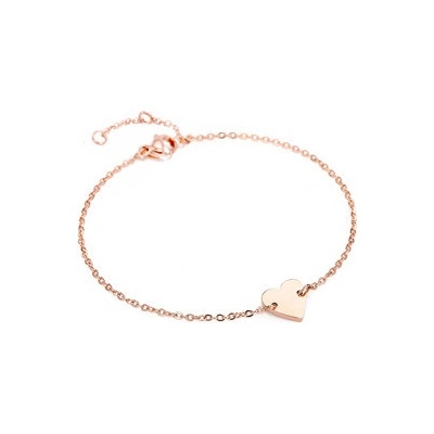 Šperky4U Ocelový náramek s drobným srdíčkem OPA1767-RD