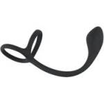ORION Black Velvets Пръстен за пенис и тестиси + анален плъг Slim (P20488)