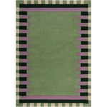 Flair Rugs Зелено-лилав ръчно изработен вълнен килим 200x290 cm Kai Wool Border - Flair Rugs (503119376939)