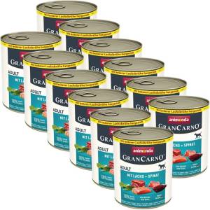 Animonda GranCarno Adult свинско, сьомга и спанак 12 x 800 г