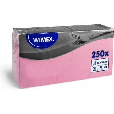 Wimex ubrousky 2V růžové 250ks 33x33cm