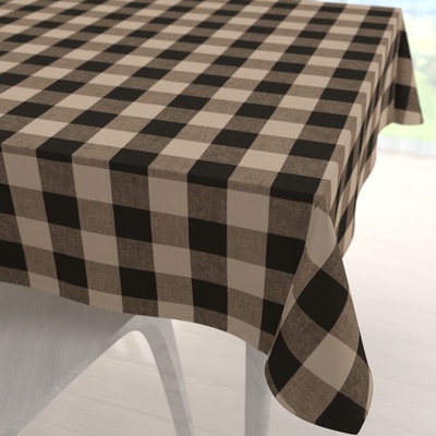 Biante bavlna štvorcový obrus Olivia OL-017 Hnedo-béžová kocka veľká 80x80 cm