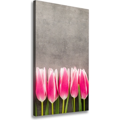 Vertikálny foto obraz na plátne Ružové tulipány 50x100 cm