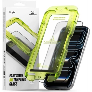 Ringke Антирефлексно калено стъклено защитно покритие за дисплея на iPhone 18 Pro Max, iPhone 17 Pro Max - Ringke Easy Slide AR Tempered Glass (черен-прозрачен)