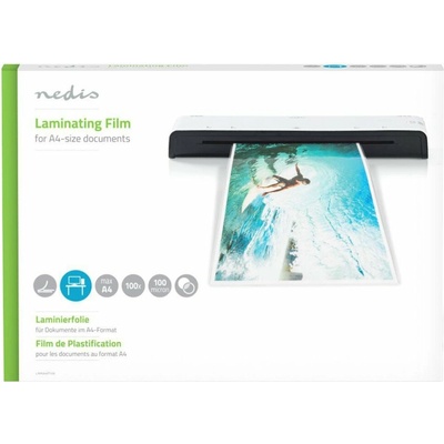 NEDIS laminovacia fólia/ formát A4/ 100 mic/ rozmer 303 x 216 mm/ transparentný/ 100 pack
