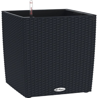 Lechuza Kvetináč Cube Cottage plast 41 x 41 x 41 cm čierny