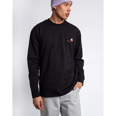 Carhartt WIP L/S American Script T-Shirt Black