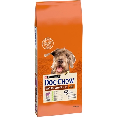 Dog Chow 2x14кг Senior Purina Dog Chow, суха храна за кучета с агнешко
