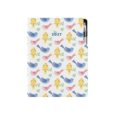Design A4 denní 2027 Ptáci