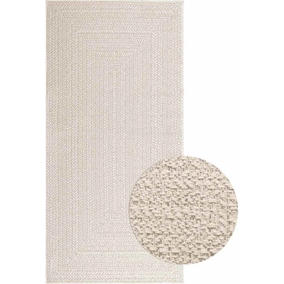 Pure Line Home Килим zizur, имитация на юта, за закрито и открито, кремав