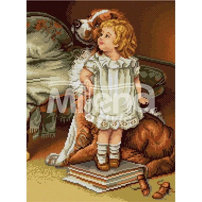 Milena Style Щастливо детство - гоблен със схема конци Ariadna 1: 4