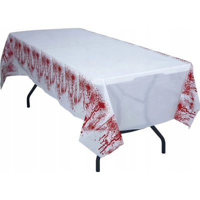 Guirca Plastový obrus Halloween krvavé odtlačky 137x277cm