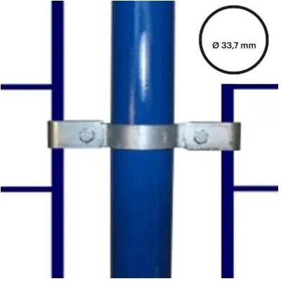 Konstrukční fitinka, spojka ocelových trubek pr. 33,7 mm – dvojitá spona 171-B34